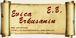 Evica Brkušanin vizit kartica